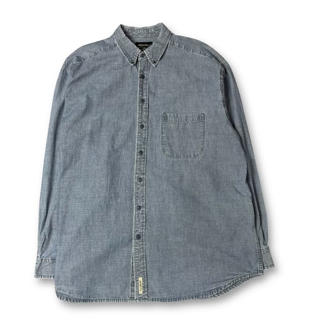 에디바우어 연청 원포켓 데님 셔츠 2XL
