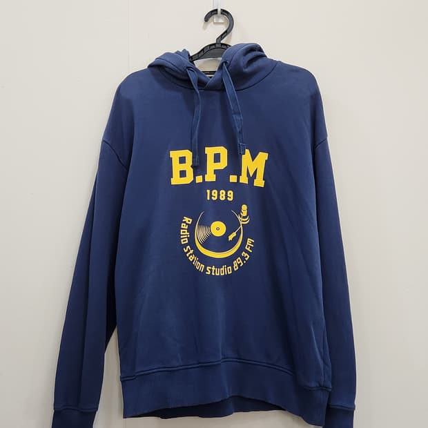 빈폴 BPM 라디오 스테이션 프린팅 후드티 95