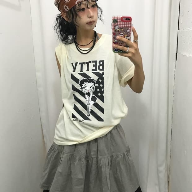 Betty Boop Printing T-shirt ( 새상품 ) 