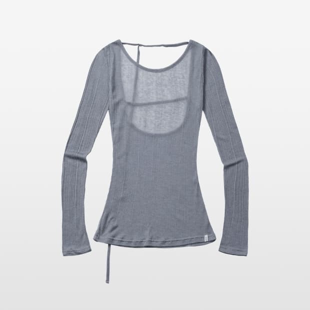 새상품) 킴서울 OPEN BACK CORD LONG SLEEVE