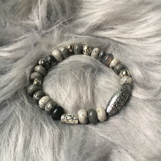 Gray Jasper charm⋆°⋆｡˚ 🪨