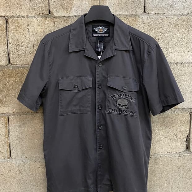[S] Harley-Davidson Skull Half Shirt