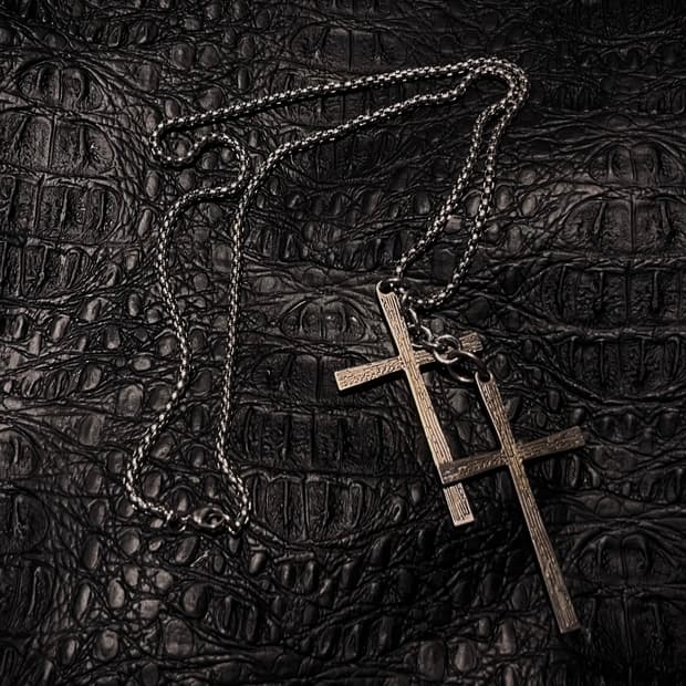 a double cross necklace