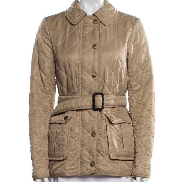 Burberry Brit 벨티드 퀼팅 자켓 s