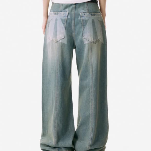 이우가마카라스 리본 데님