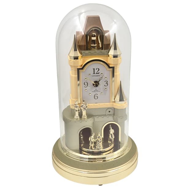 80s 시티즌 캐슬 세레나데&흔들 벨 유리 돔 시계