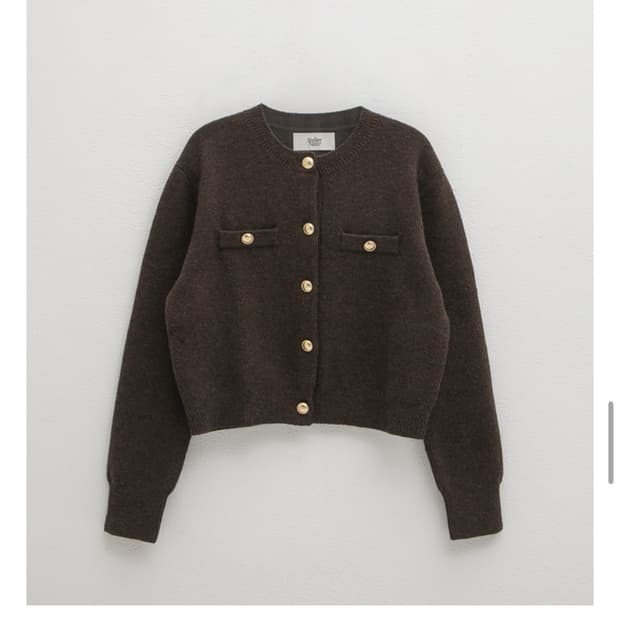 아틀리에 나인 CHLOEE WOOL SET-UP KNIT CARDIGAN