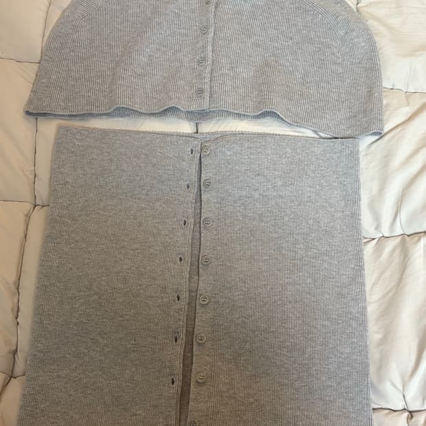 아모멘토 케이프 탑 반두 세트(그레이)