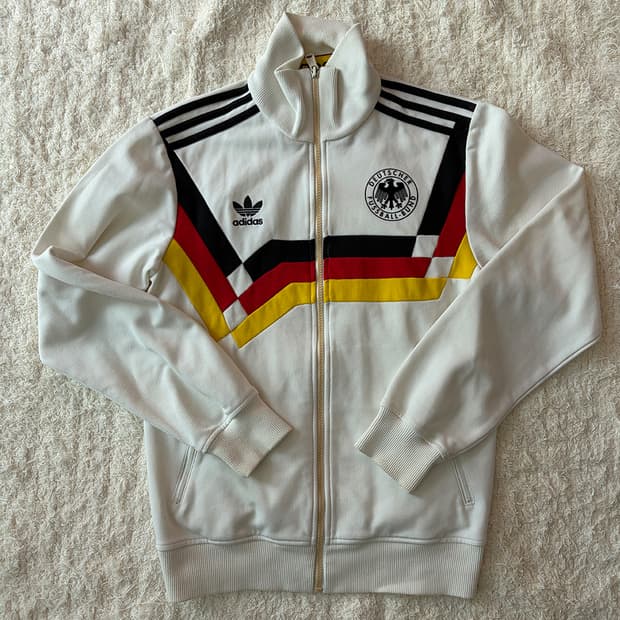 아디다스 아이보리 연카키 베켄바우어 트랙탑 져지