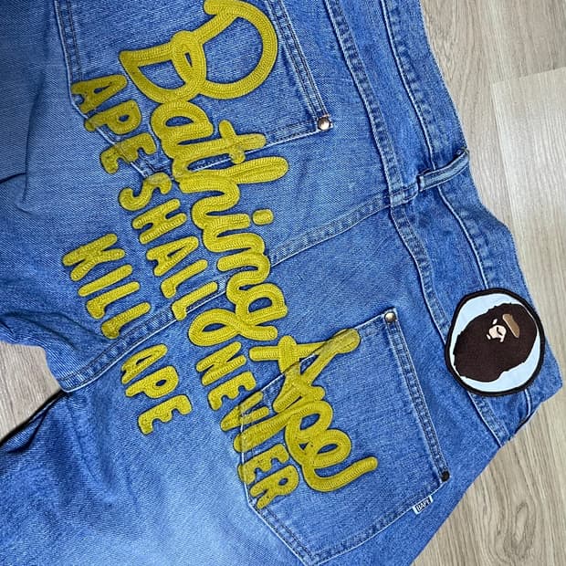 Bape champion denim pants 베이프데님팬츠