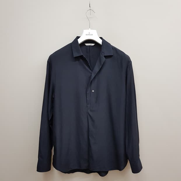 한섬 타임 TIME 2022 오픈카라 버튼 셔츠 100사이즈