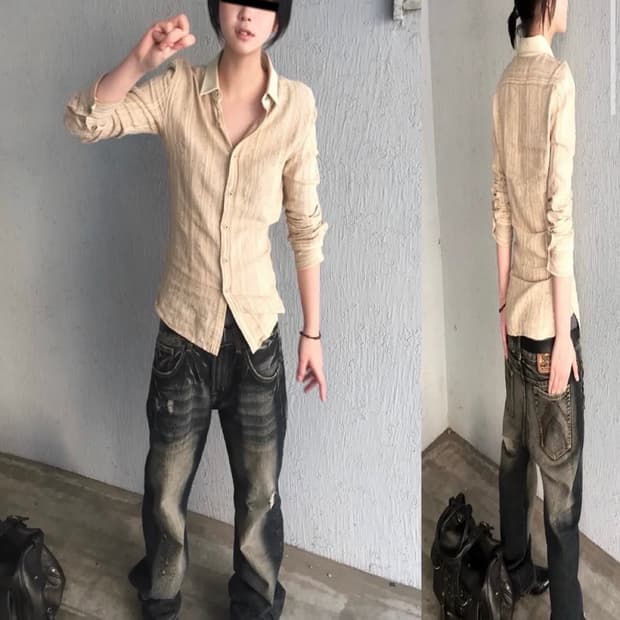 buckaroo 와이드 데님 팬츠