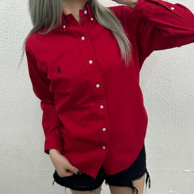 폴로 랄프로렌 네이비포니 레드 셔츠 85