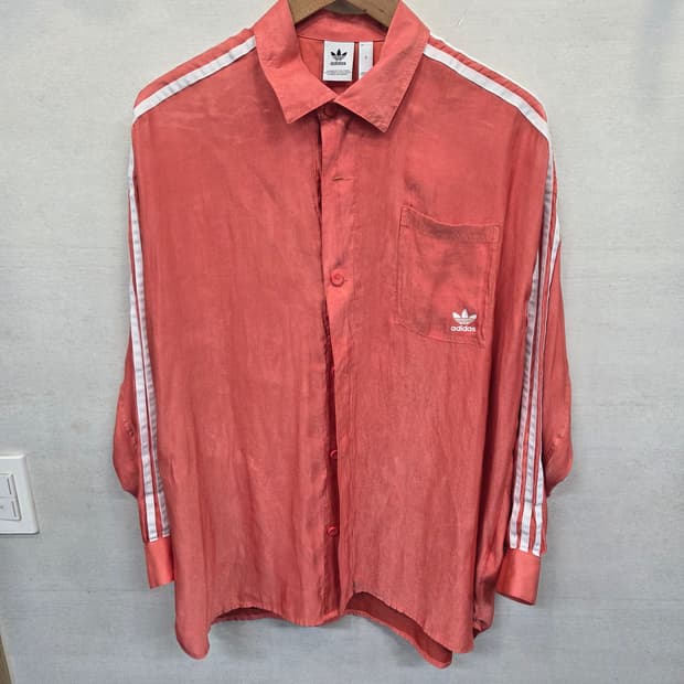 아디다스 여성 사틴 버튼 셔츠긴팔 s