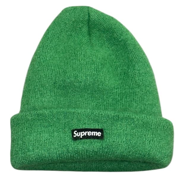 15FW 슈프림 모헤어 비니 그린