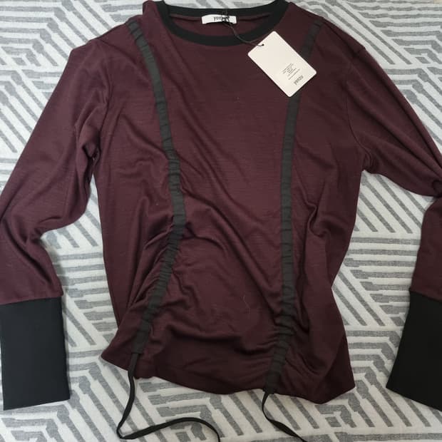 yonzu STRING DETAILED WOOL LONG SLEEVE M
