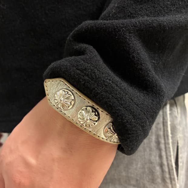 크롬하츠 실버 레더 팔찌