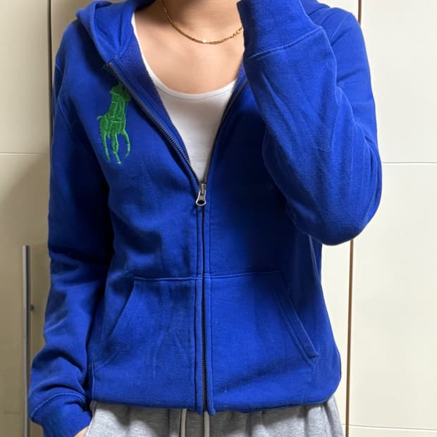 폴로 랄프로렌 빅포니 블루 후드집업 