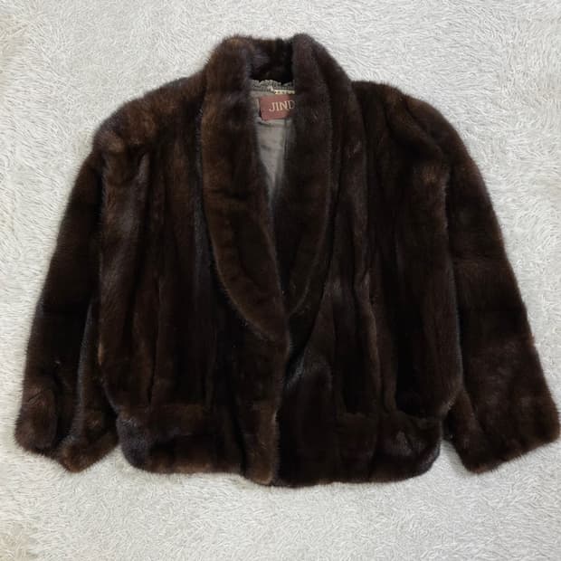 진도 모피 밍크 반코트/#3149