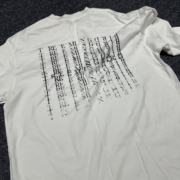 트리밍버드 프린팅 긴팔티