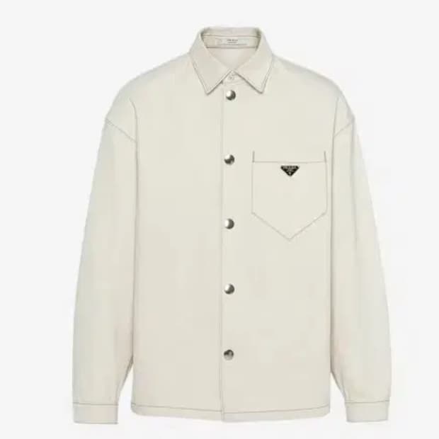 [정품] 프라다 플레임 데님 셔츠 아이보리 자켓 (XL)  