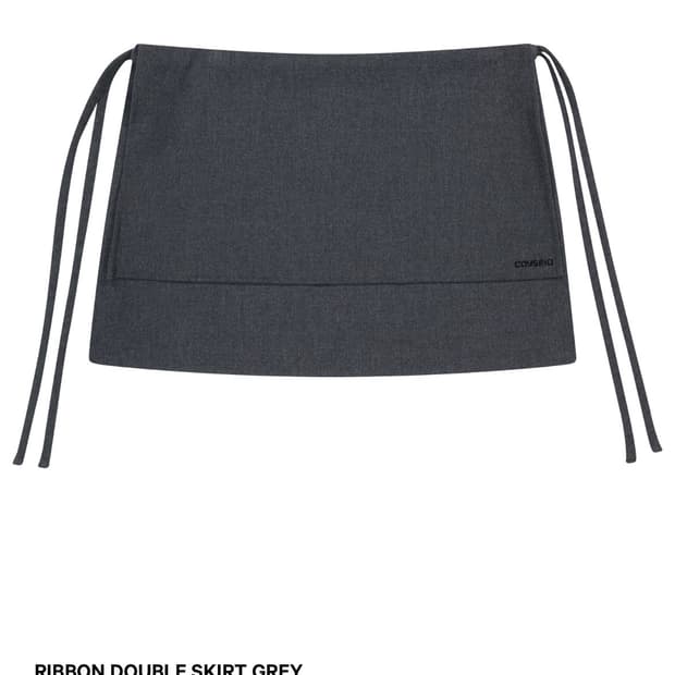코이세이오 Ribbon double skirt grey