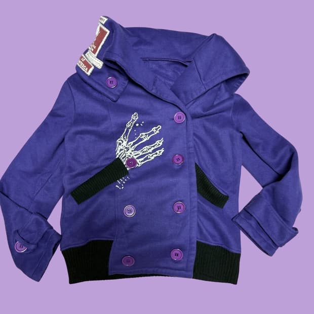 해골 더블버튼 자켓