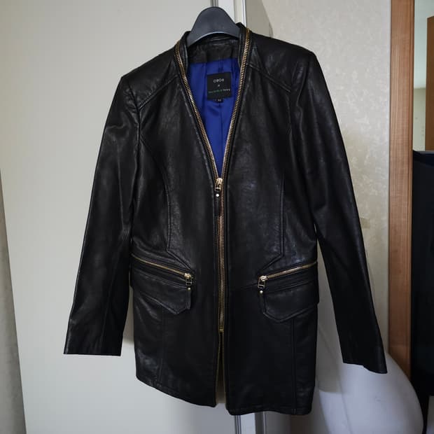 ROBO 블랙 양가죽 자켓