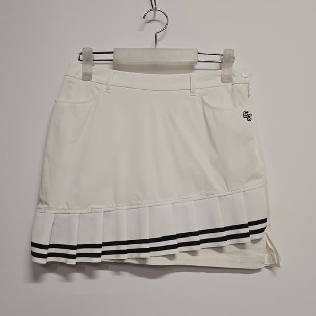 팬텀 골프 치마 화이트 플리츠 스커트