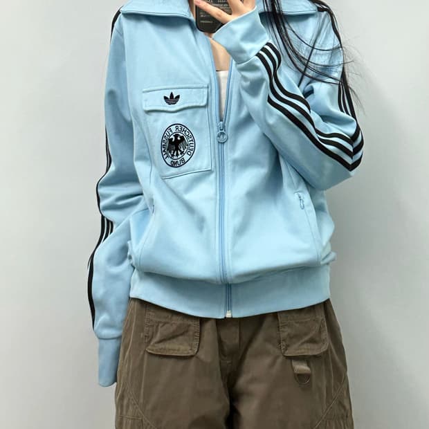 아디다스 독일 스카이블루 져지