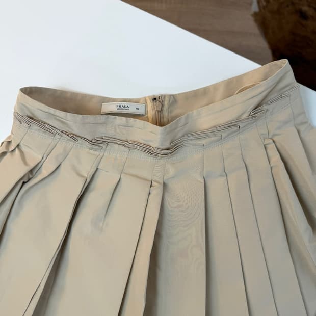 프라다 플리츠 스커트 