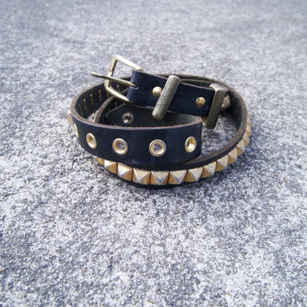 [LOVE GIRLS MARKET] stud leather belt