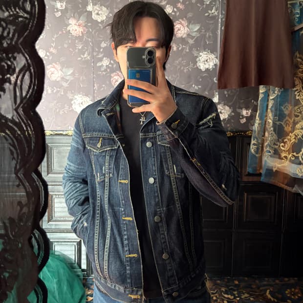 a115) 폴로랄프로렌 빈티지 페이디드 청자켓