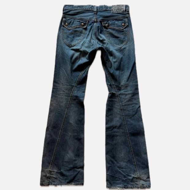 Lee curved flare denim pants