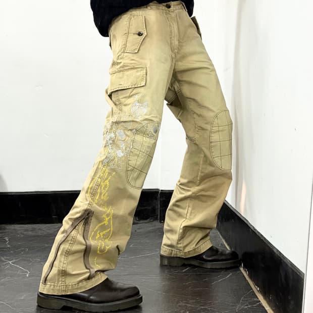 에드하디 스컬 코튼 팬츠