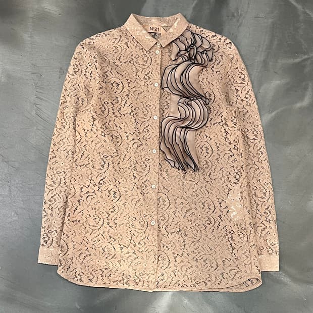  n21 레이스 프릴 셔츠 y15897