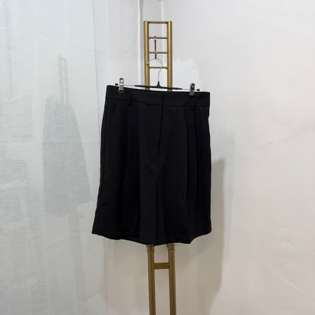 (L)블랙 버뮤다 카프리 슬랙스 4826