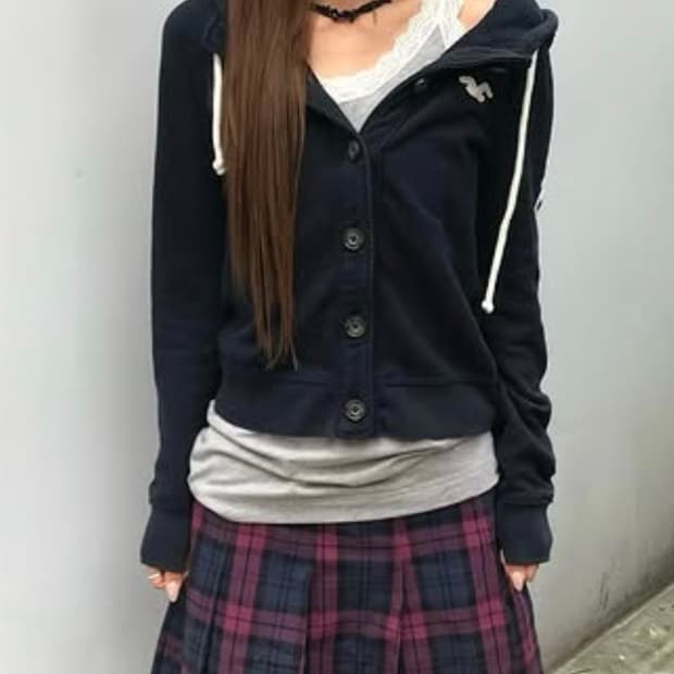 빈티지 홀리스터 네이비 후드집업