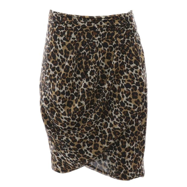 망고 MNG 레오파드 튤립 스커트 40