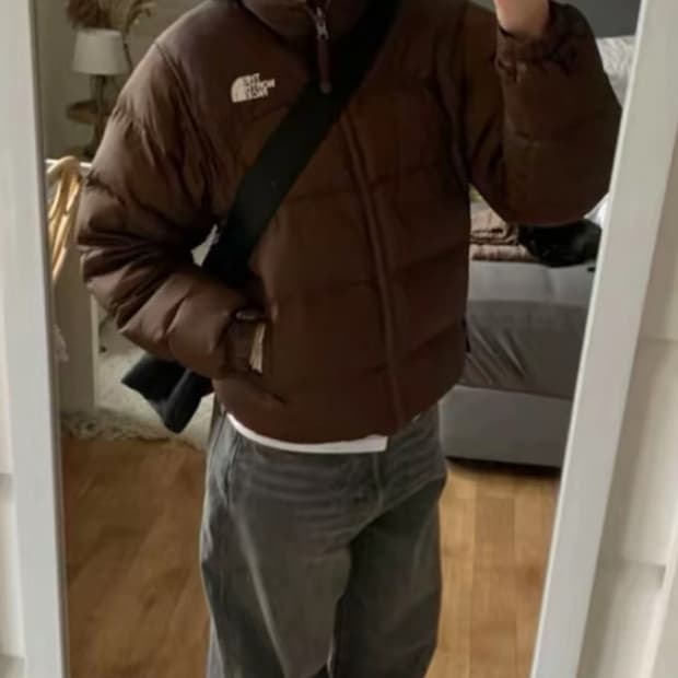 노스페이스 화이트라벨 패딩 코코아브라운 L(95)