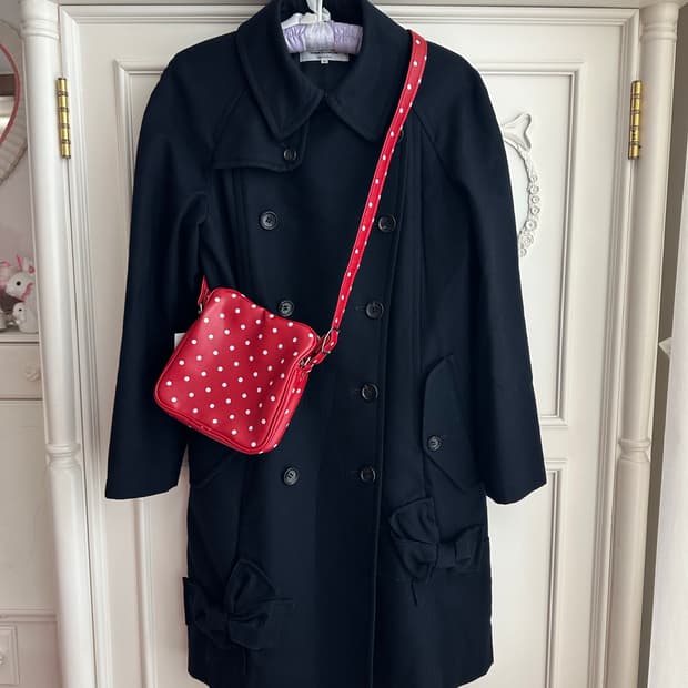 Comme des Garcons ribbon applique coat
