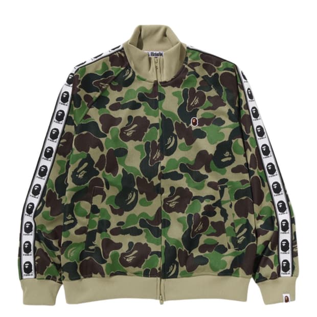 베이프 ABC 카모 자카드 트랙 자켓 그린