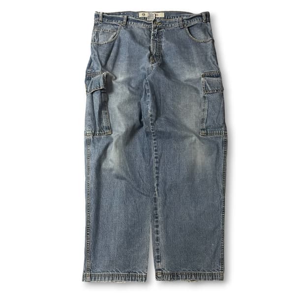 (40) 빈티지 40X32 중청 카고 데님 팬츠