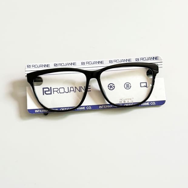 90s ROJANNE 블랙 뿔테 스퀘어 빈티지 안경