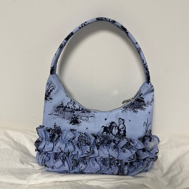 BAGGU X molly goddard ruffle bag skyblue