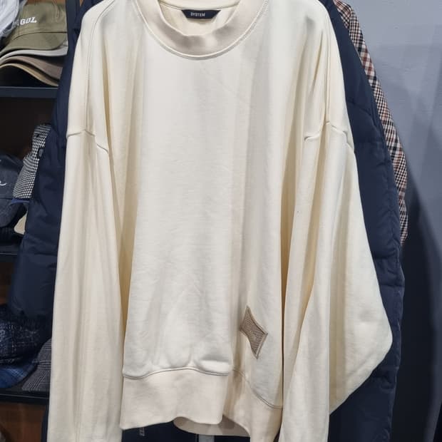 시스템(한섬정품) 남성 오버핏 스웻셔츠 105(가슴반품72) 상태매우좋음