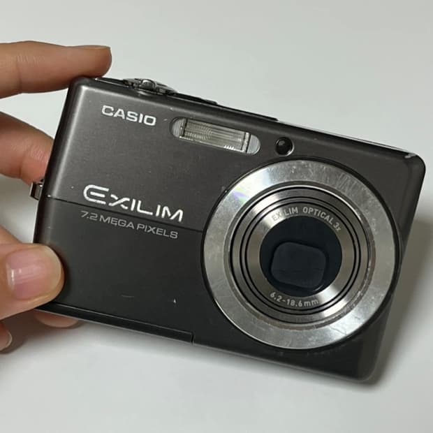(작동미확인,작례o)카시오 엑슬림 z700 블랙 디지털 카메라 