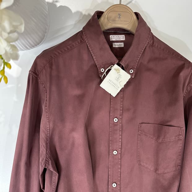 브루넬로 쿠치넬리 슬림핏 셔츠 