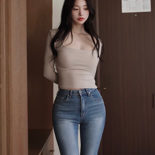 카인다미 골반볼륨업 하이웨스트 세미부츠컷(중청)