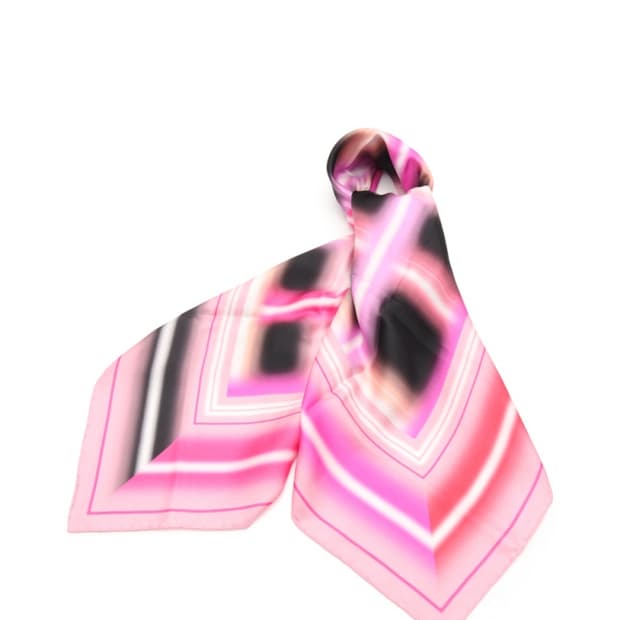 CHANEL 샤넬 실크 스카프 네온핑크(90x90)